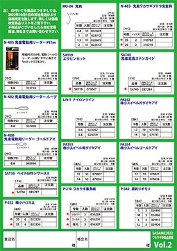 2022 年 ワカサギ新製品情報2