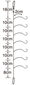 ワカサギ 色狂い7本鈎
