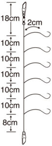 ワカサギ 速返し6本鈎