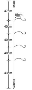 貫通ウマズラ 4本鈎