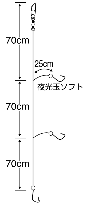 激釣 アジビシ 3本鈎 ケイムラフック