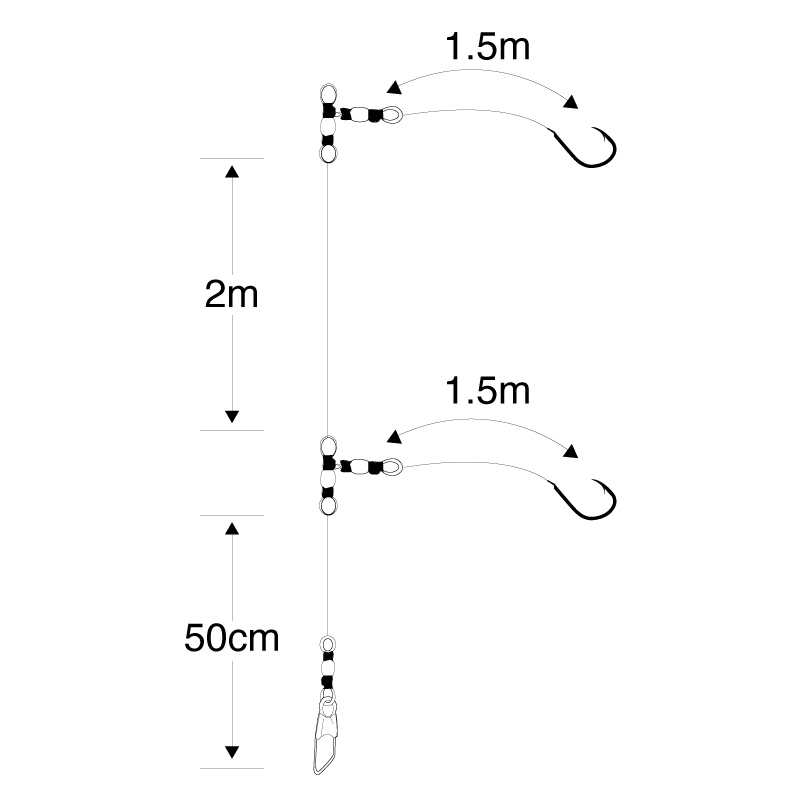 実船 ウタセ真鯛2本鈎