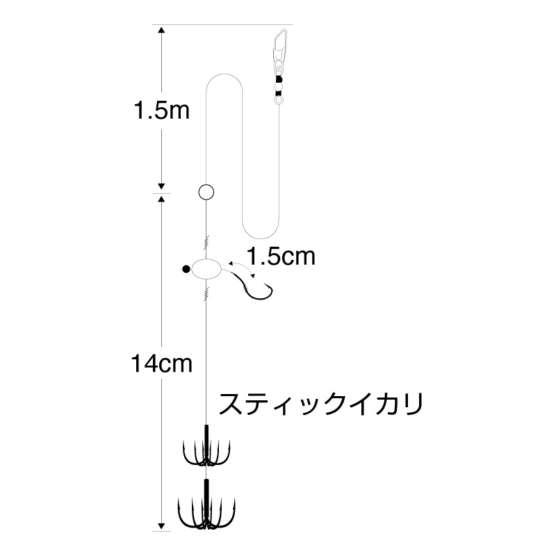 イカのりのり天国向こうアワセ2段