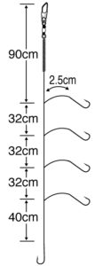 キス競技用5本鈎