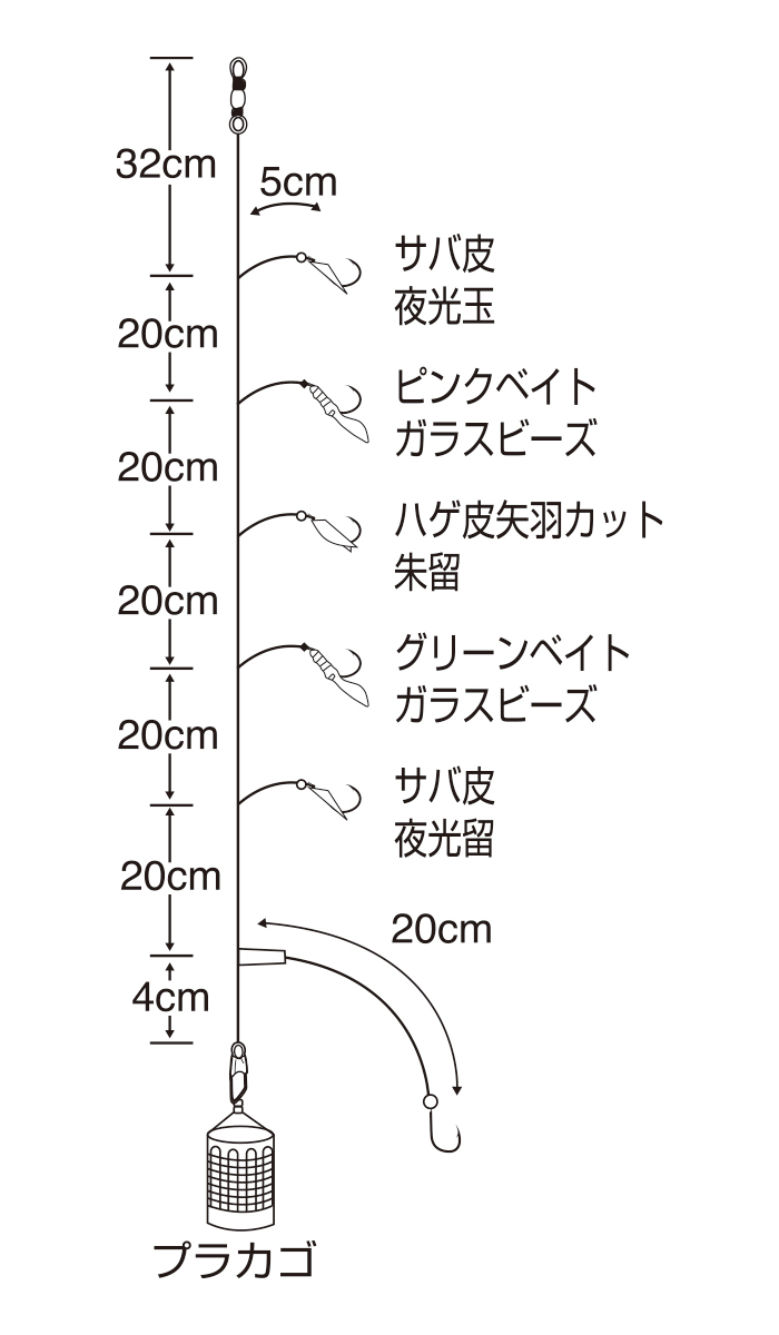 ボウズのがれサビキ 下カゴ式