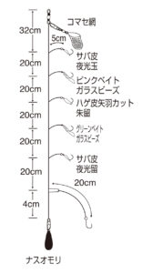 ボウズのがれサビキ　上カゴ式