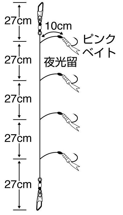 ほったらかしヒラメサビキ ピンクベイト