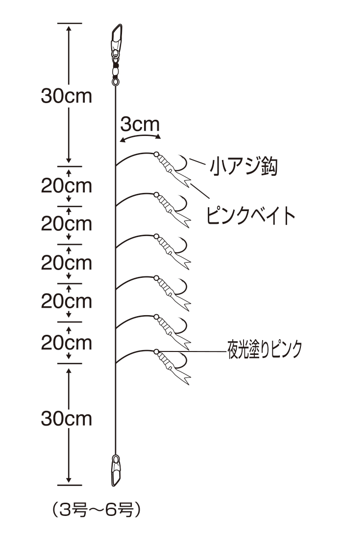 ケイムラフックサビキ ピンクベイト