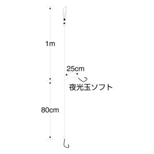 激釣アジビシ2本鈎（金）