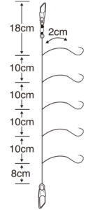 ワカサギ速返し5本鈎