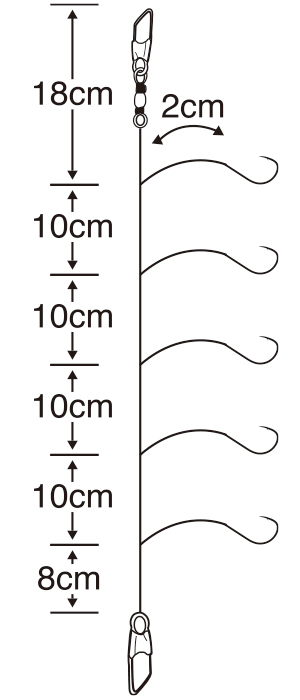 ワカサギ速返し5本鈎