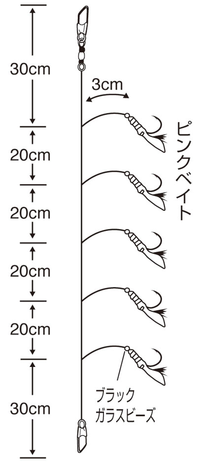 アミエビ（赤ケイムラ）サビキ