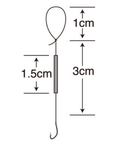 ワカサギ糸付 ケイムラ金鈎チチワ