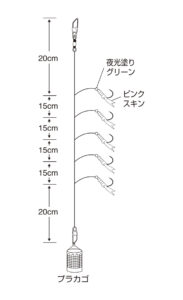 ちょい太豆アジ 下カゴセット