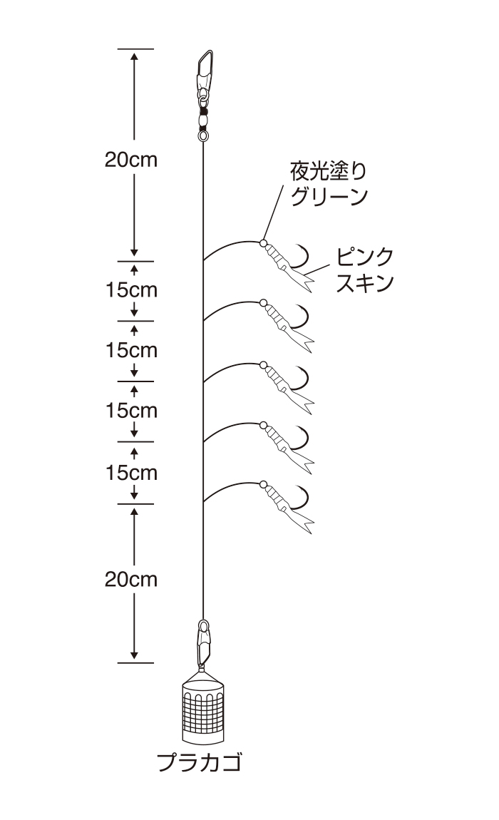 ちょい太豆アジ 下カゴセット