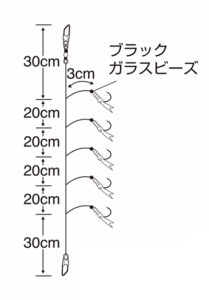 ちょい太ハリス・アミエビサビキ