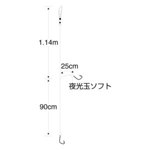 激釣 アジビシ 2本鈎 ケイムラフック