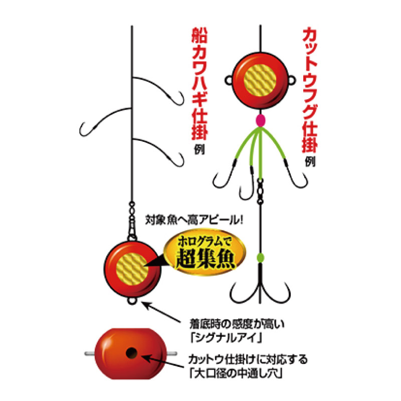 カワハギ・カットウ2WAYシンカー 25号