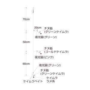 特選 豊漁イサキ グリーン＆ゴールドケイムラ